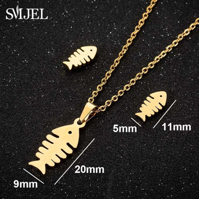 Stainless Steel Necklace Stud Sets