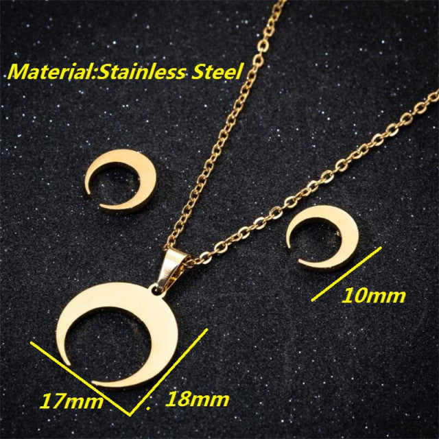 Stainless Steel Necklace Stud Sets