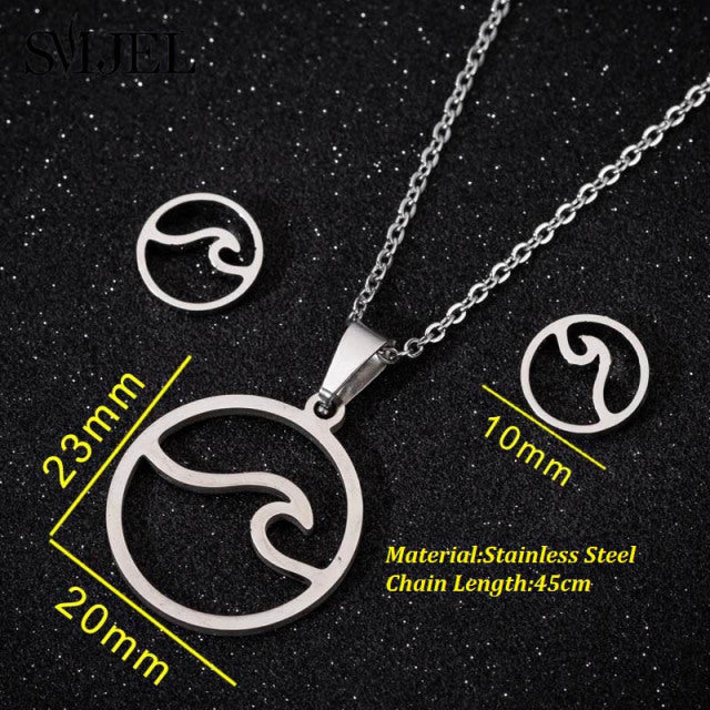 Stainless Steel Necklace Stud Sets