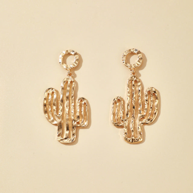 Cactus Luxury Pearl Stone Drop Earrings