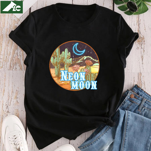 Neon Moon Retro T Shirt