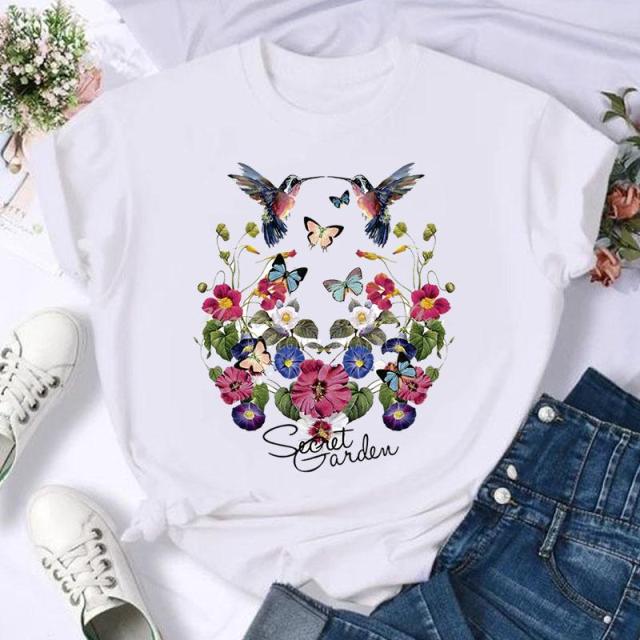 Short Sleeve Horse Animal Trend 90s Fashion Summer Women Print T Shirt Female Casual Top Tshirts Cartoon Graphic Tee T-Shirt