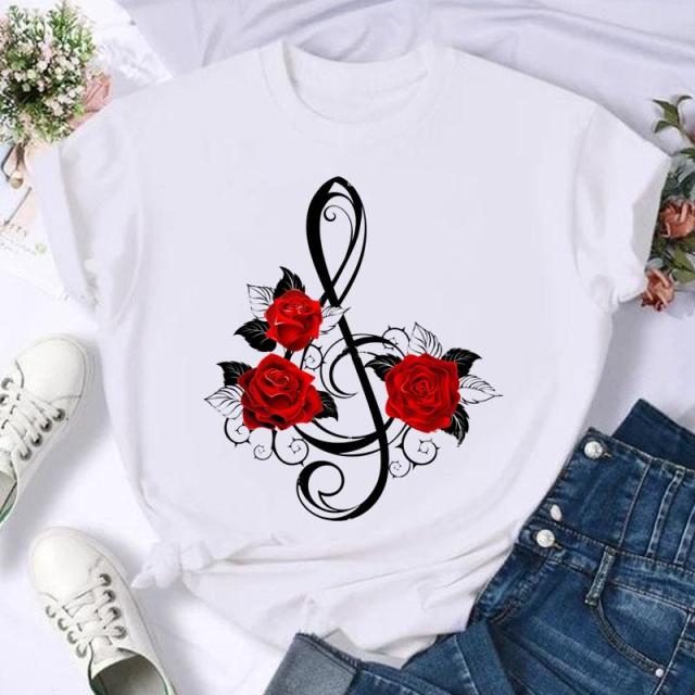 Short Sleeve Horse Animal Trend 90s Fashion Summer Women Print T Shirt Female Casual Top Tshirts Cartoon Graphic Tee T-Shirt