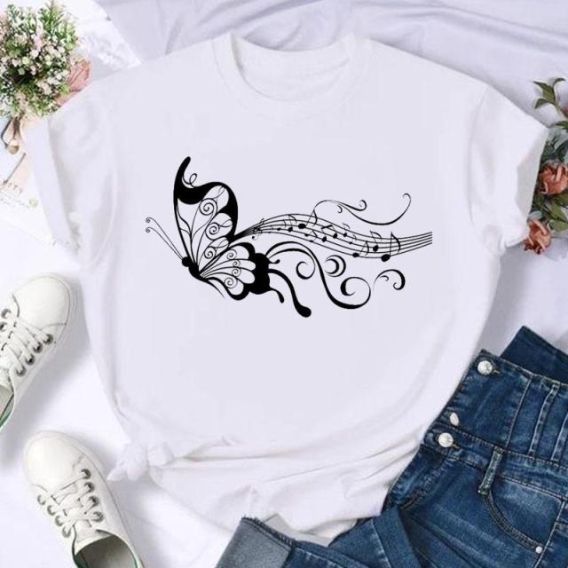 Short Sleeve Horse Animal Trend 90s Fashion Summer Women Print T Shirt Female Casual Top Tshirts Cartoon Graphic Tee T-Shirt