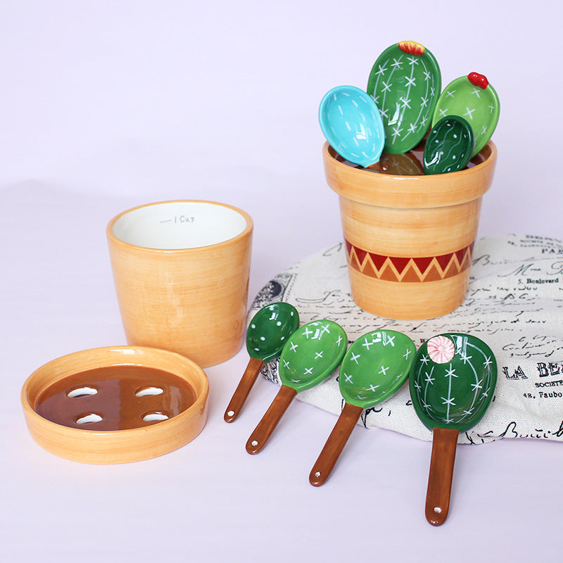 Ceramic Cactus Measuring Spoons