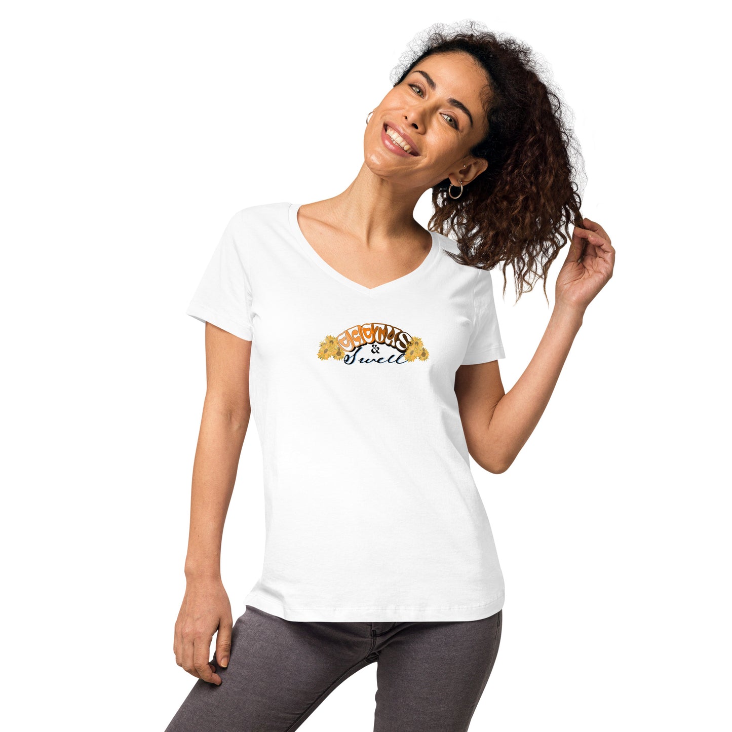 Women’s fitted v-neck t-shirt